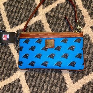 BNWT small Carolina Panthers Clutch/ Wristlet
